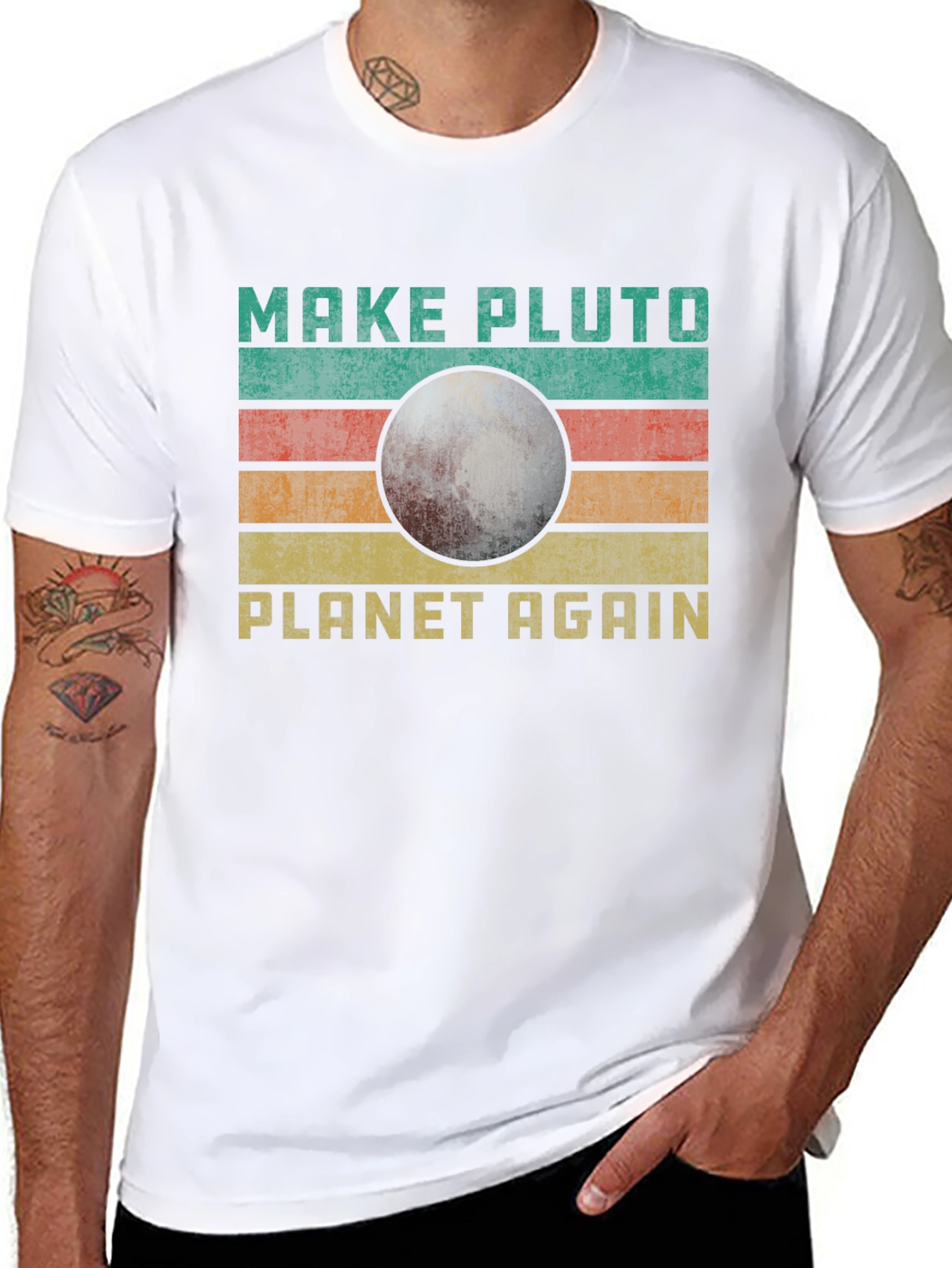 Make Pluto Planet Again Retro T-Shirt
