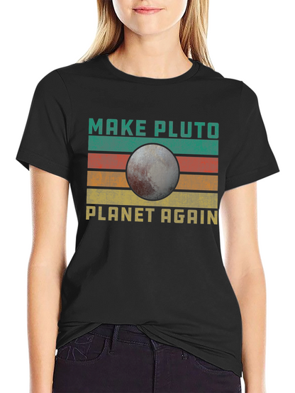 Make Pluto Planet Again Retro T-Shirt