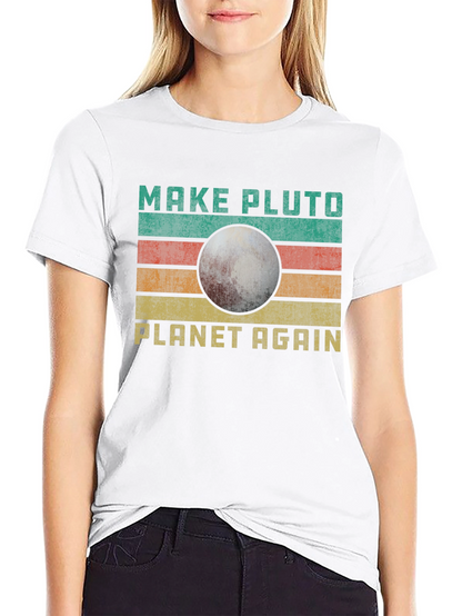 Make Pluto Planet Again Retro T-Shirt