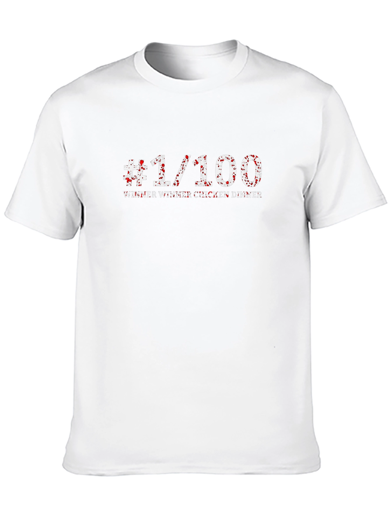 #1/100 Winner Winner Chicken Dinner Black T-Shirt