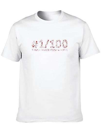 #1/100 Winner Winner Chicken Dinner Black T-Shirt