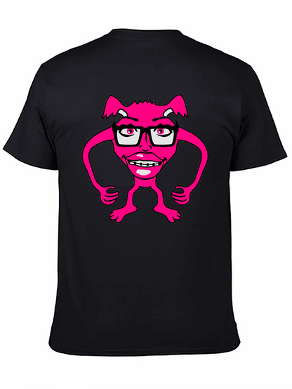 Funny Pink Monster Wearing Glasses T-Shirt