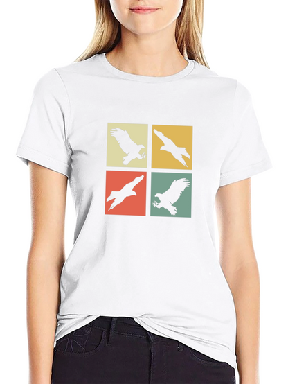Retro Eagle Silhouette Graphic T-Shirt