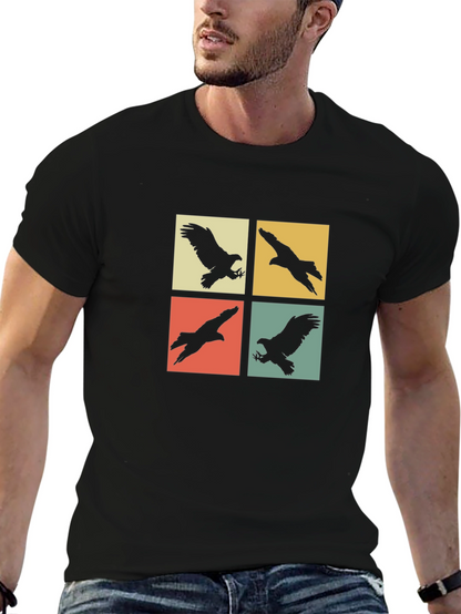 Retro Eagle Silhouette Graphic T-Shirt
