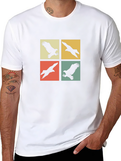Retro Eagle Silhouette Graphic T-Shirt