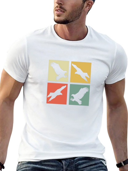 Retro Eagle Silhouette Graphic T-Shirt
