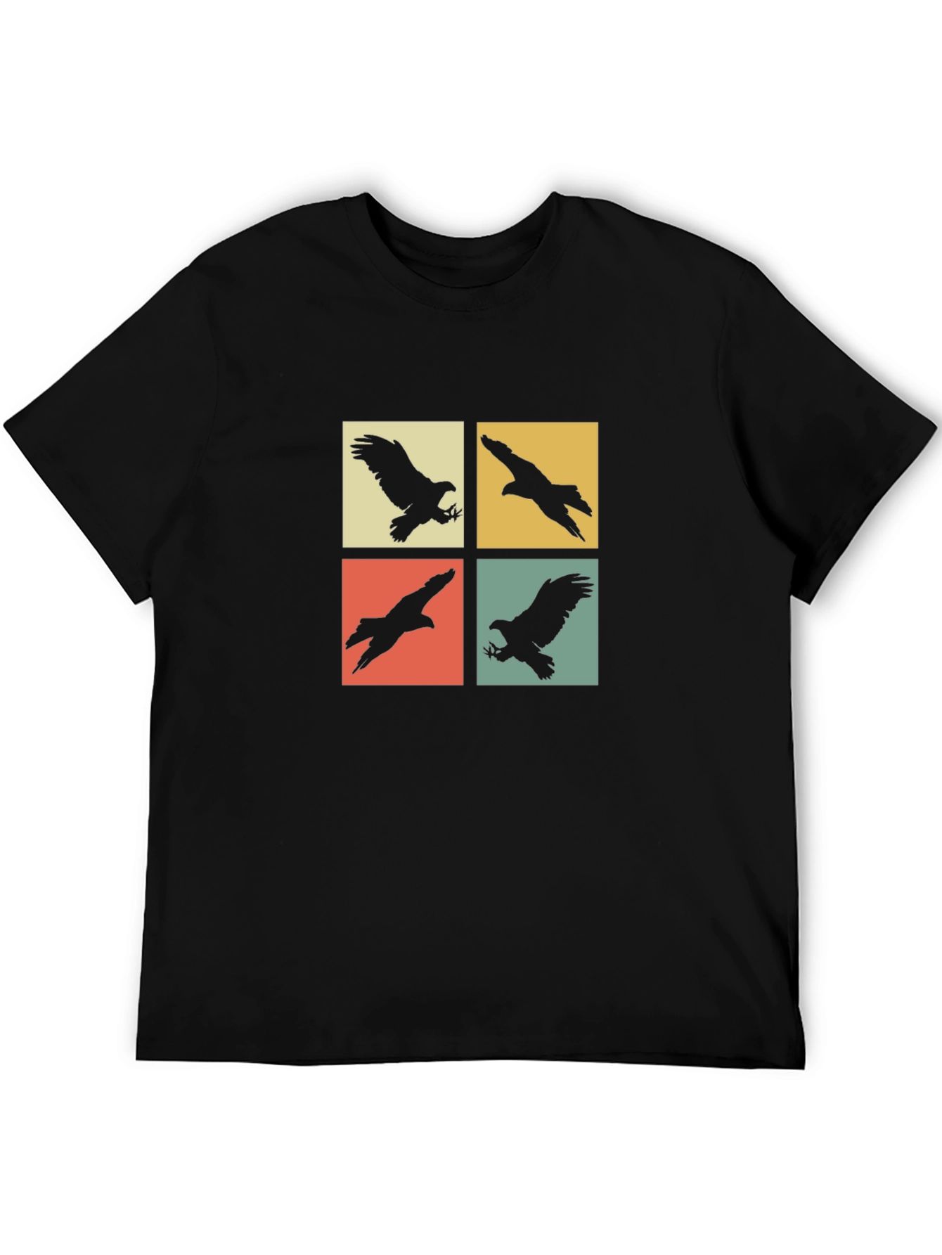 Retro Eagle Silhouette Graphic T-Shirt
