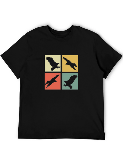 Retro Eagle Silhouette Graphic T-Shirt