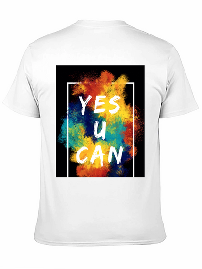 Yes U Can Graphic Tee - Motivational T-Shirt