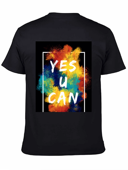 Yes U Can Graphic Tee - Motivational T-Shirt