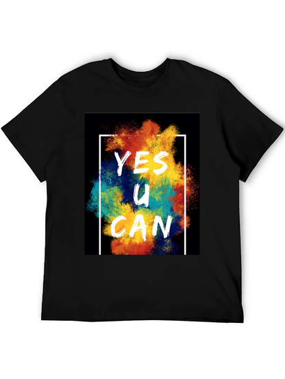 Yes U Can Graphic Tee - Motivational T-Shirt
