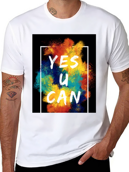 Yes U Can Graphic Tee - Motivational T-Shirt