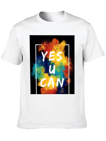 Yes U Can Graphic Tee - Motivational T-Shirt