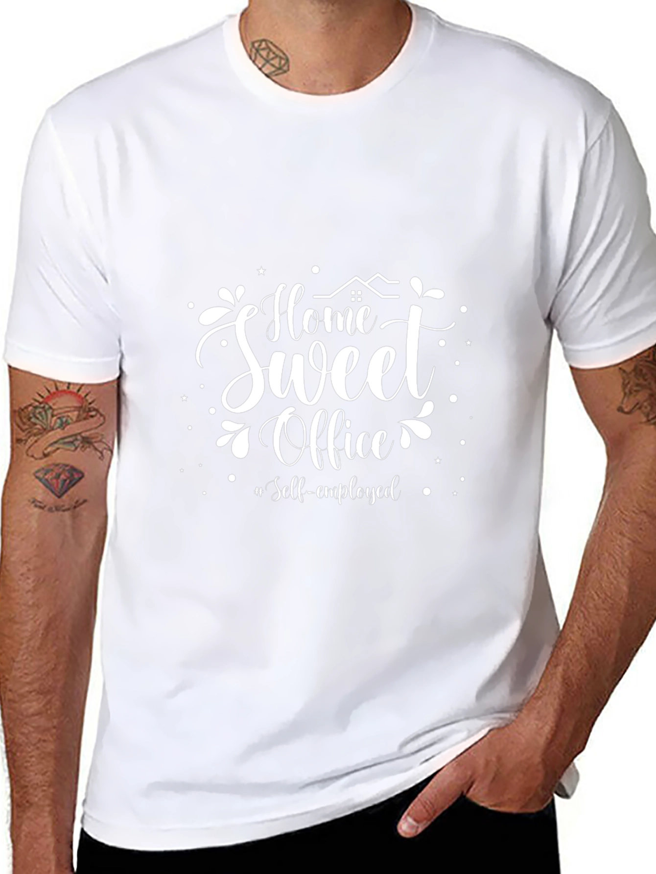 Home Sweet Office T-Shirt - Self-Employed Black Tee
