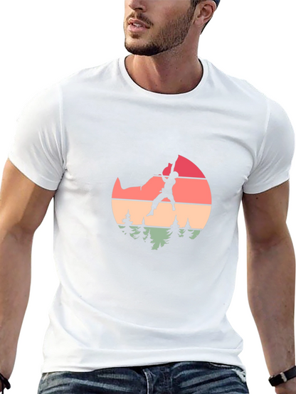 Retro Climber Graphic Tee - Nature Inspired Design