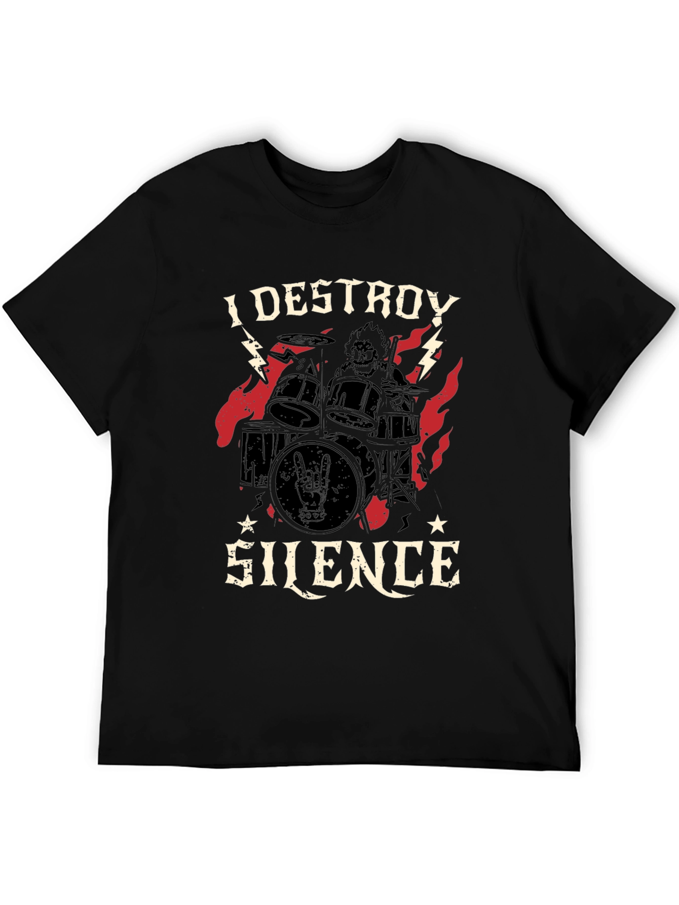 I Destroy Silence Graphic Tee - Black