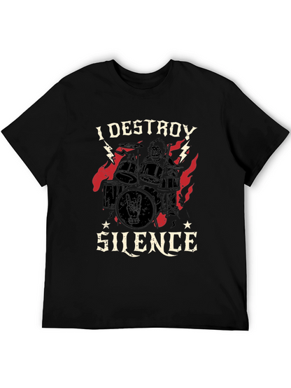 I Destroy Silence Graphic Tee - Black