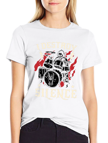 I Destroy Silence Graphic Tee - Black