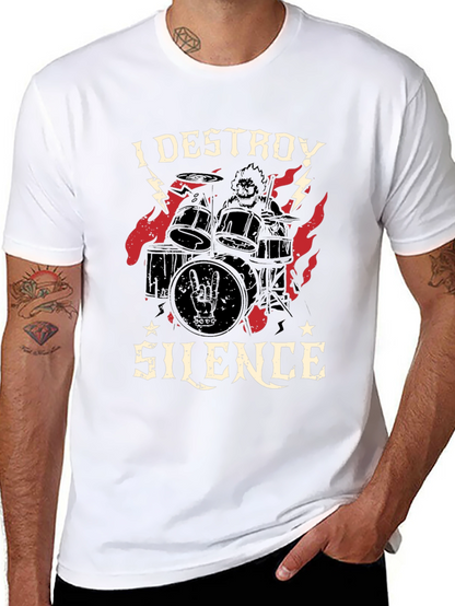 I Destroy Silence Graphic Tee - Black