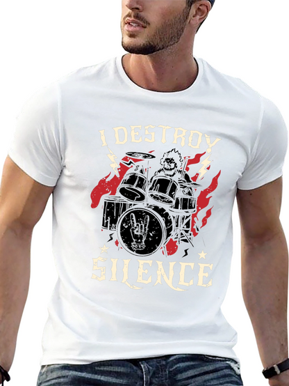 I Destroy Silence Graphic Tee - Black