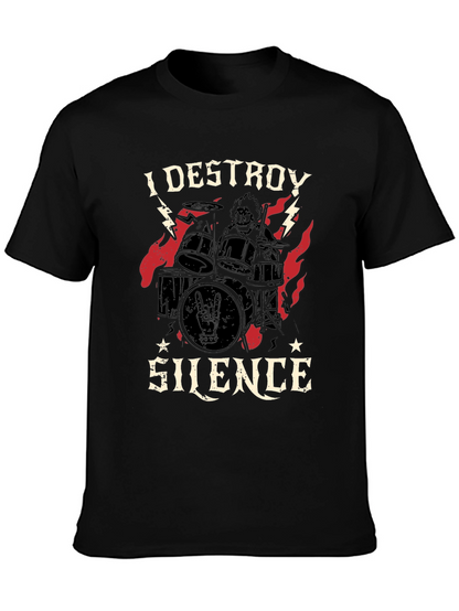 I Destroy Silence Graphic Tee - Black