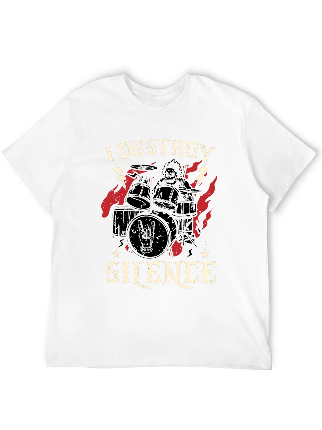 I Destroy Silence Graphic Tee - Black