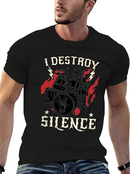 I Destroy Silence Graphic Tee - Black