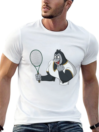 Tennis Gorilla Graphic Tee - Black