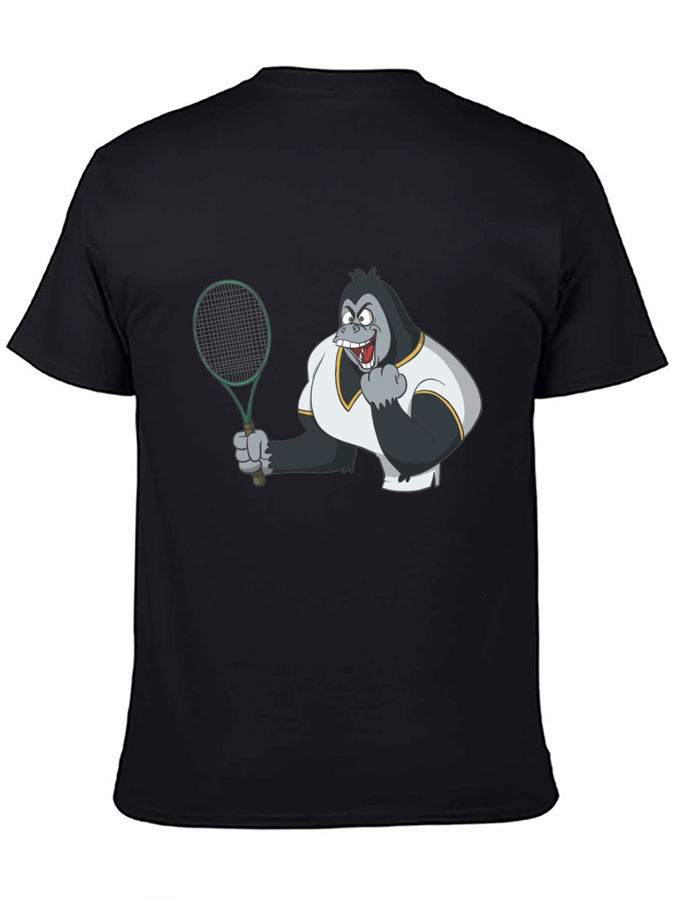 Tennis Gorilla Graphic Tee - Black
