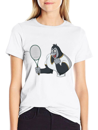 Tennis Gorilla Graphic Tee - Black