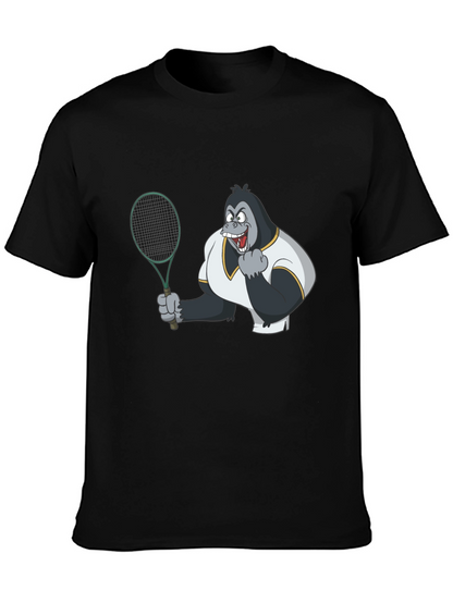 Tennis Gorilla Graphic Tee - Black