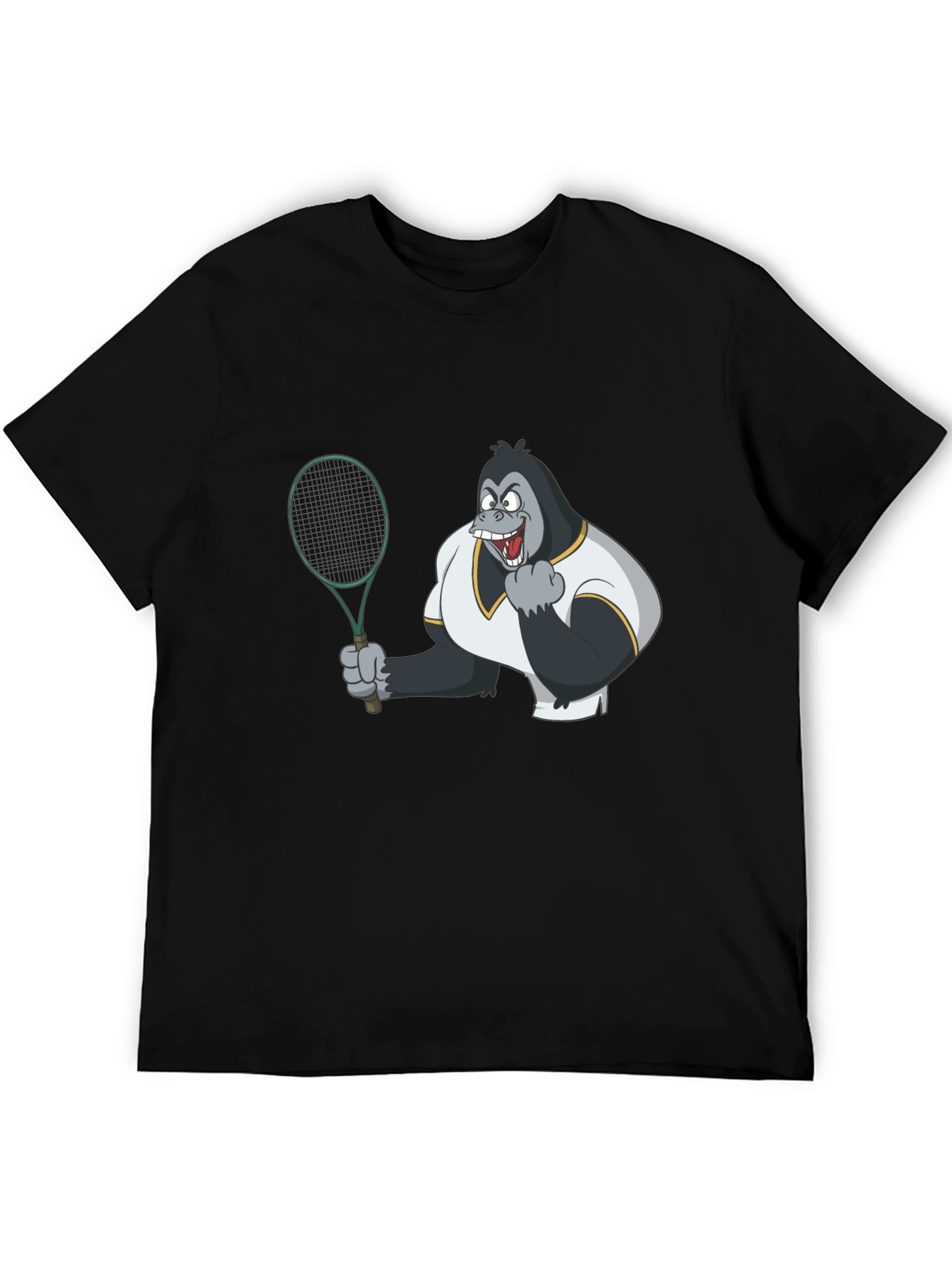 Tennis Gorilla Graphic Tee - Black