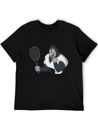 Tennis Gorilla Graphic Tee - Black