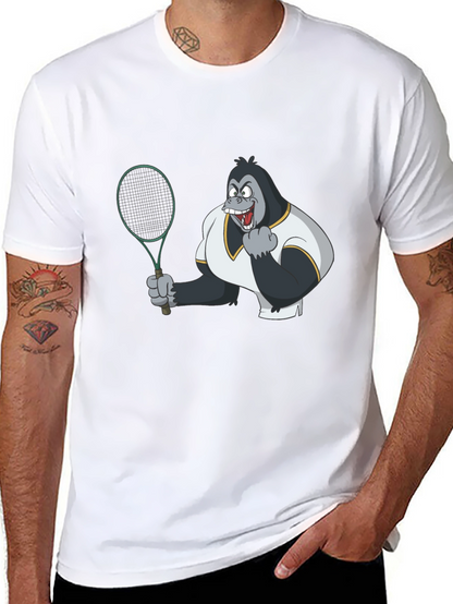 Tennis Gorilla Graphic Tee - Black