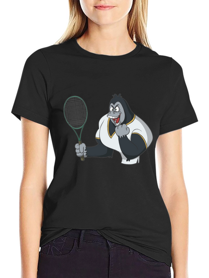Tennis Gorilla Graphic Tee - Black
