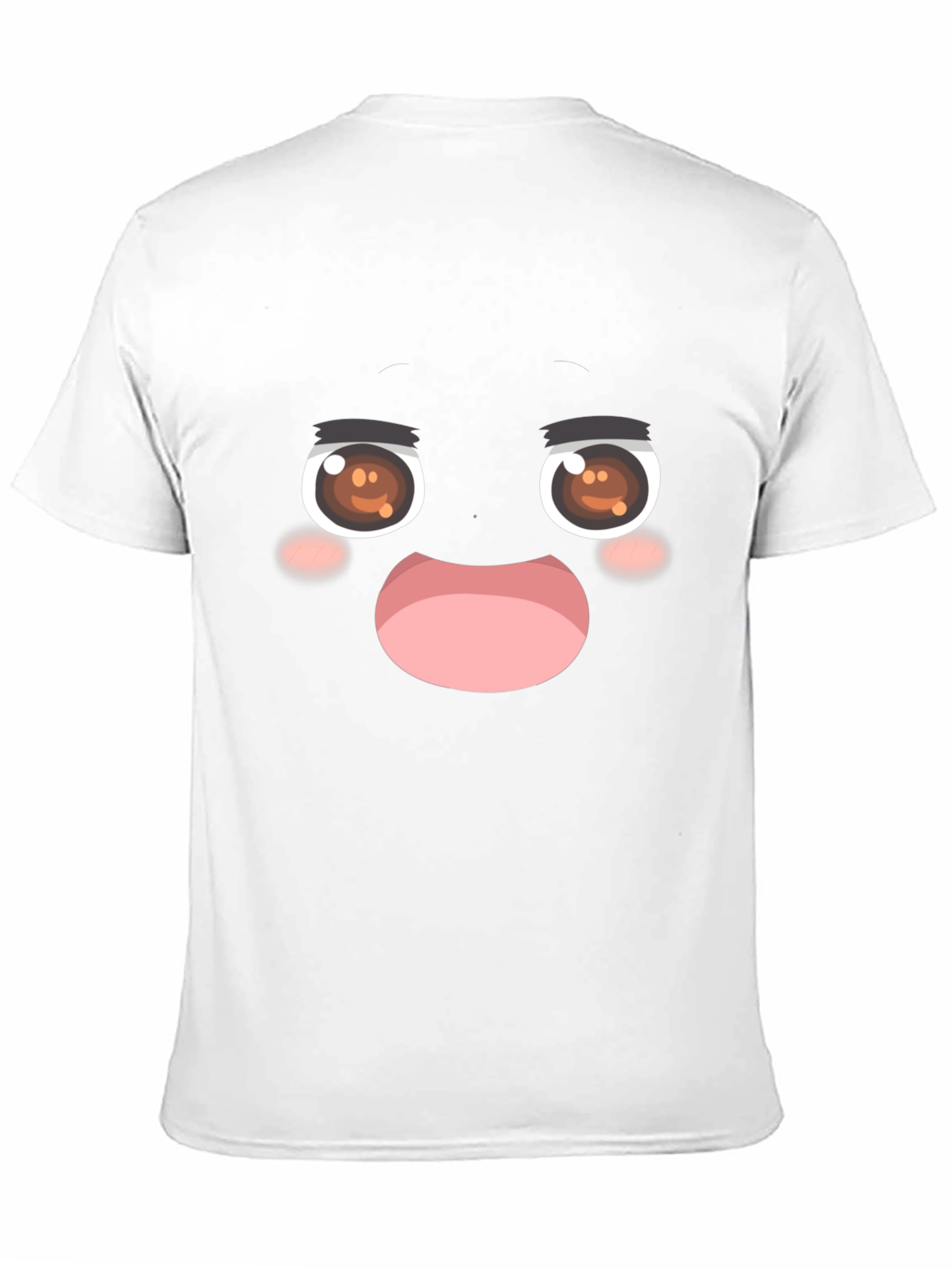 Funny Anime Face Black T-Shirt
