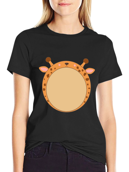 Giraffe Face T-Shirt - Unique Animal Graphic Tee