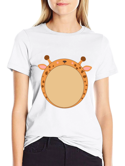 Giraffe Face T-Shirt - Unique Animal Graphic Tee
