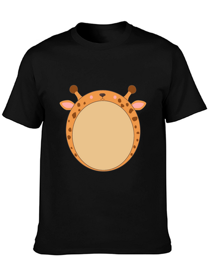 Giraffe Face T-Shirt - Unique Animal Graphic Tee