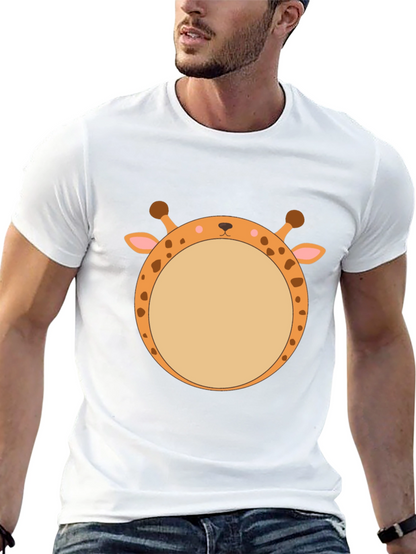 Giraffe Face T-Shirt - Unique Animal Graphic Tee