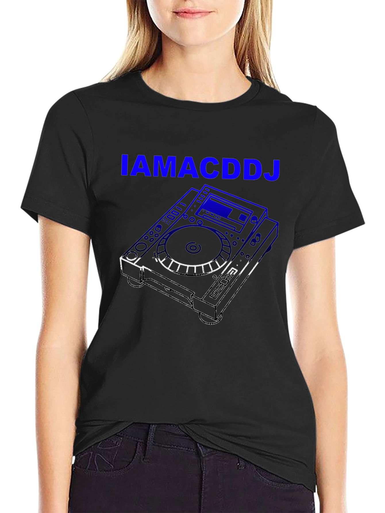 IAMACDDJ Black Graphic T-Shirt