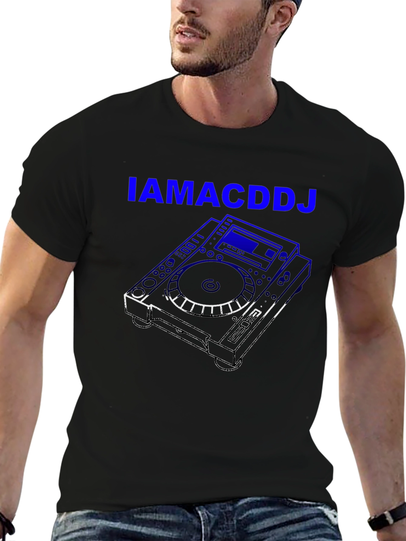 IAMACDDJ Black Graphic T-Shirt