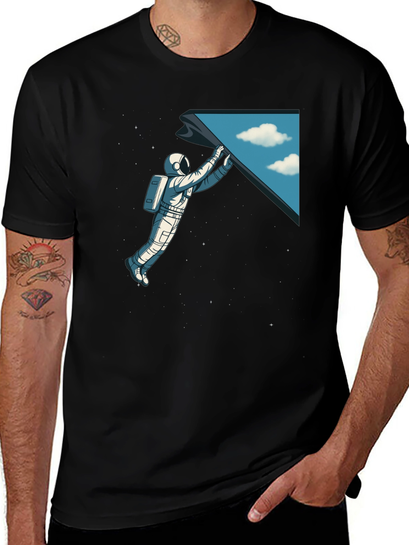 Astronaut Space Portal T-Shirt - Premium Graphic Tee