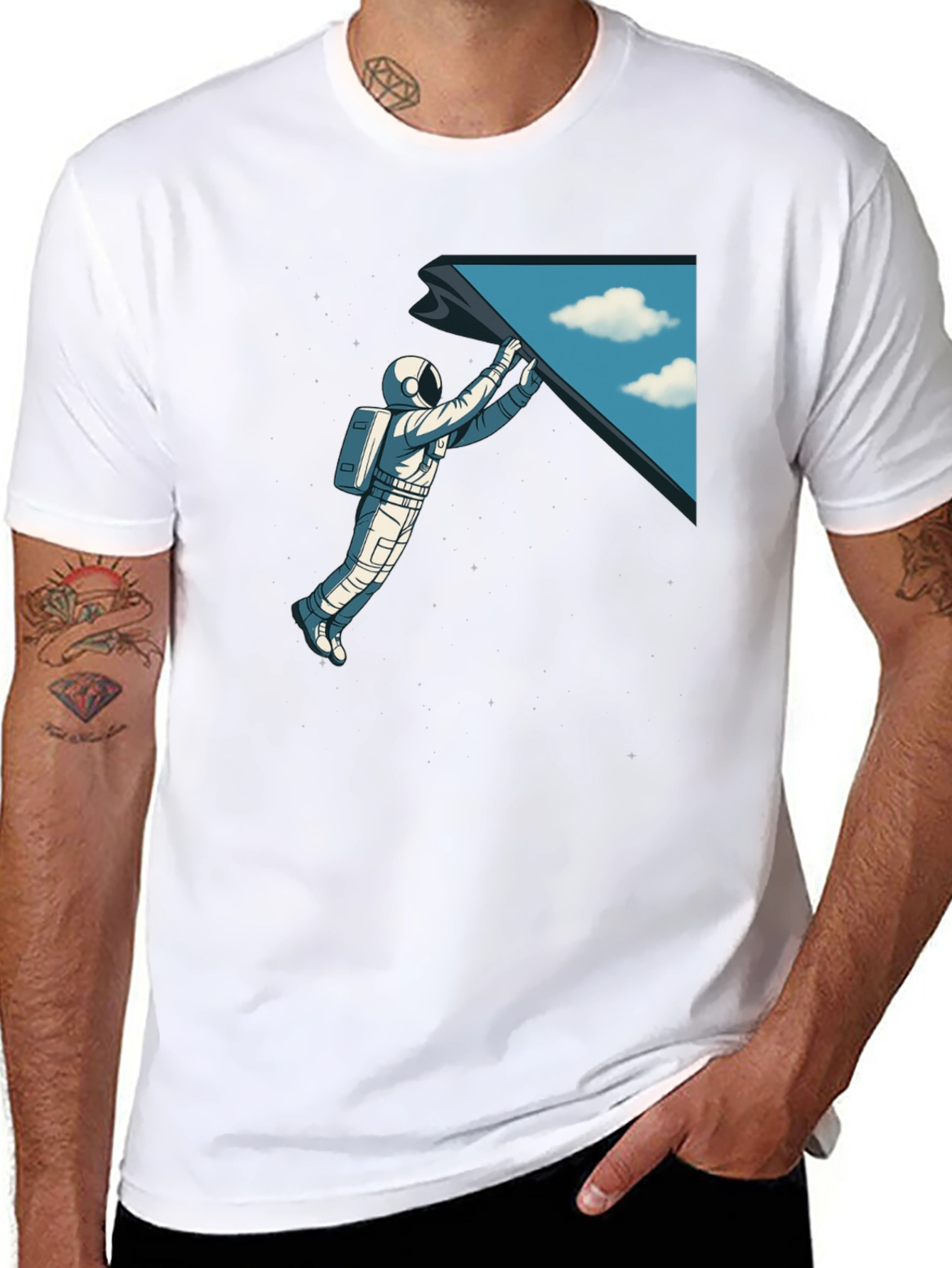 Astronaut Space Portal T-Shirt - Premium Graphic Tee