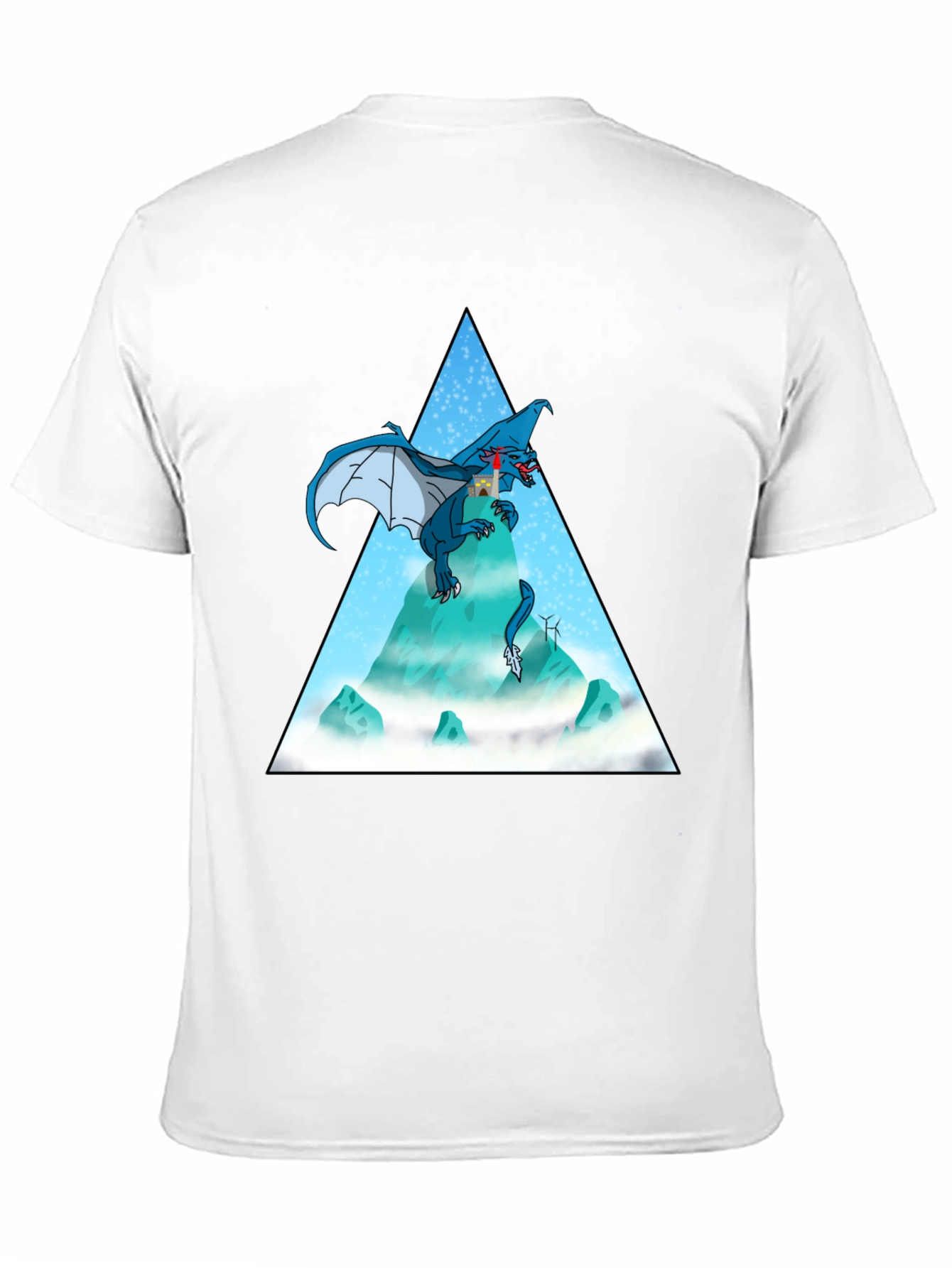Dragon Peak Graphic Tee - Black Cotton Blend