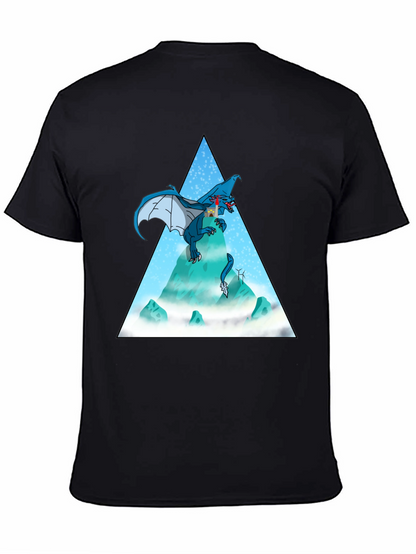 Dragon Peak Graphic Tee - Black Cotton Blend