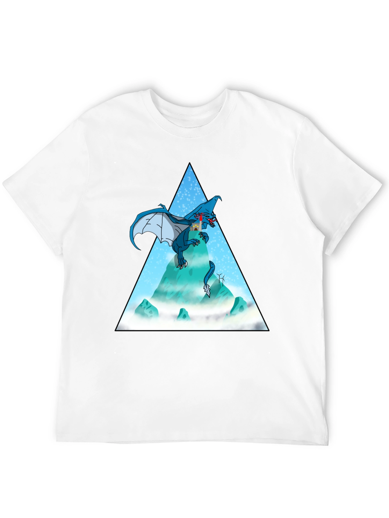 Dragon Peak Graphic Tee - Black Cotton Blend