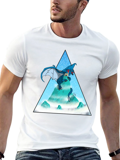 Dragon Peak Graphic Tee - Black Cotton Blend