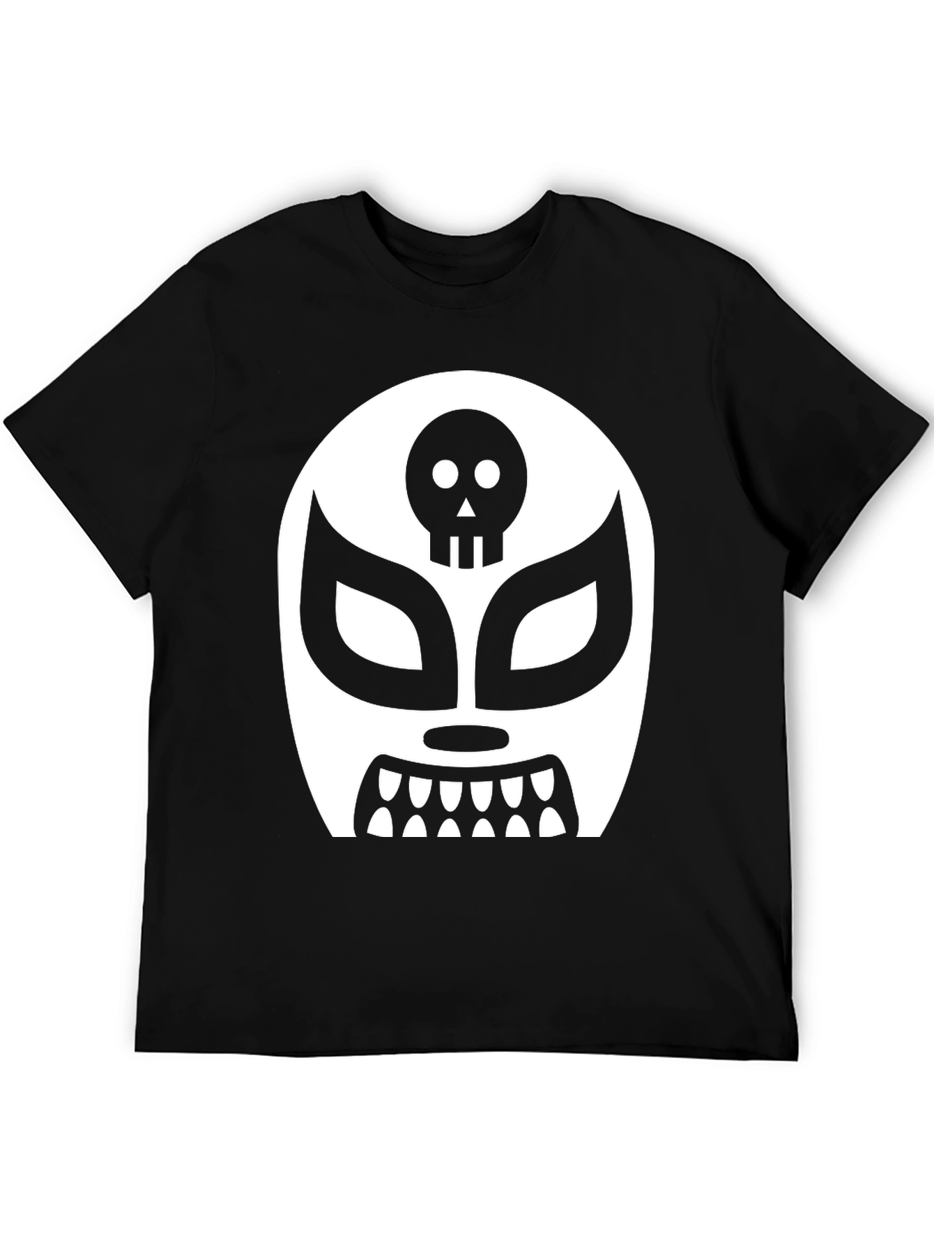 Lucha Libre Skull Mask Graphic T-Shirt