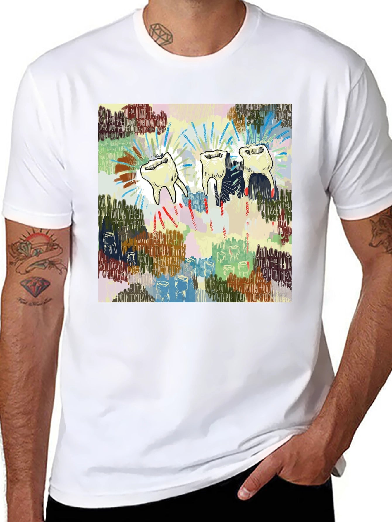 Wisdom Teeth Graphic Print T-Shirt